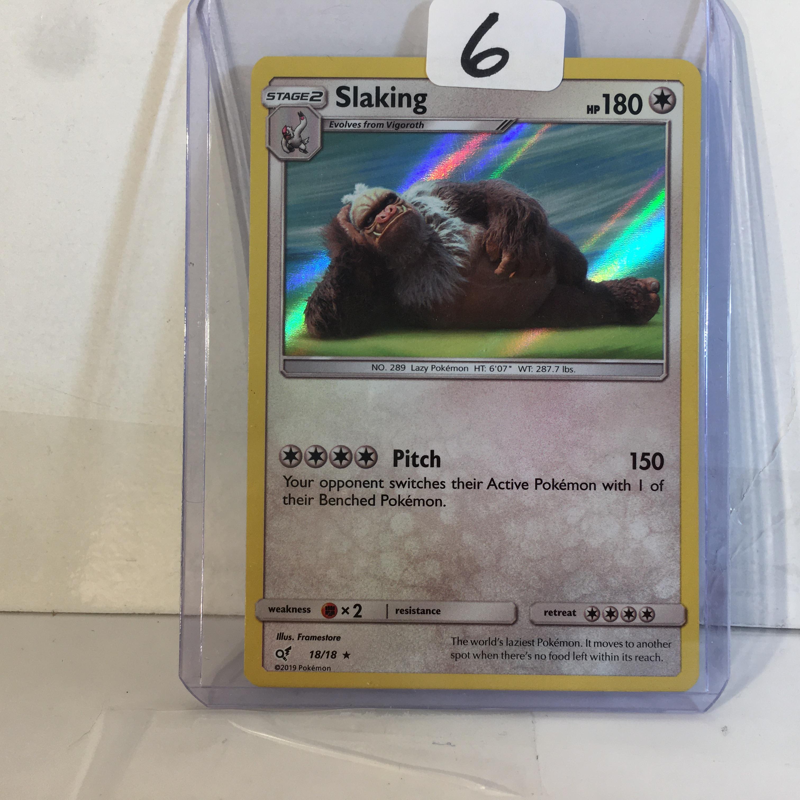 Collector Modern 2019 Pokemon TCG Stage2 Slaking HP180 Picth Trading Game Card 18/18