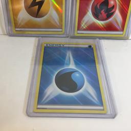 Lot of 3 Pcs Collector Modern Pokemon Trading Game Cards Holographic - See Pictures