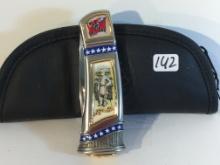 New The Franklin Mint Collector Knives Robert F. Lee Folded Pocket Knive W/Case and COA