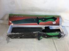 New Collector Tac Xtreme TX-2993GN Knive 12"Overall Black Stainless Steel Blade Knife - See Photos