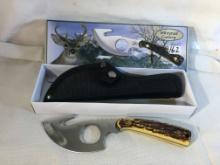 New Collector Whitetail Cutlery Wild Skinner Knife WT-082 7.5" Overall Knife Mirror Finished Blades