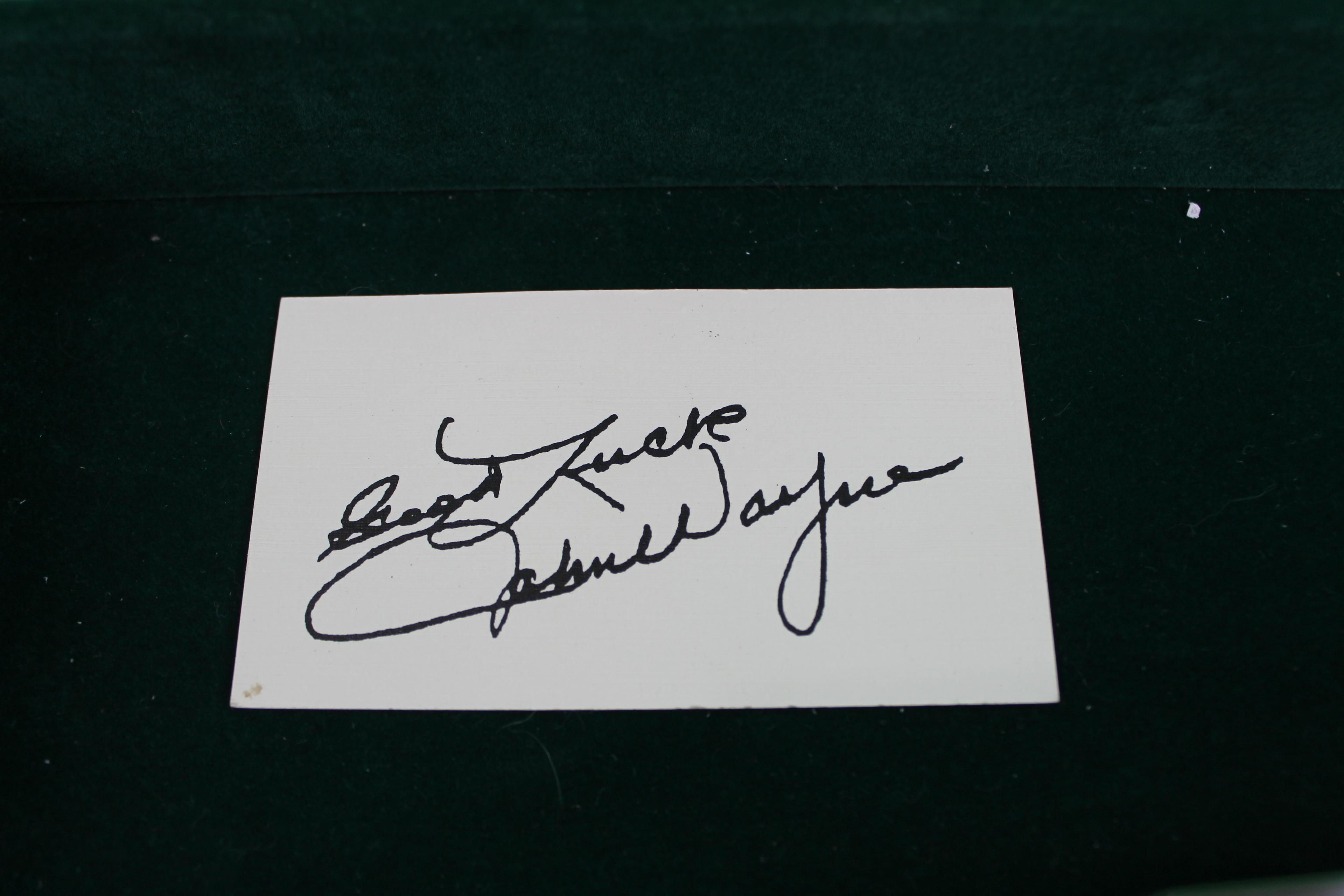 John Wayne Commemorative Bowie Knife W/ Autograph