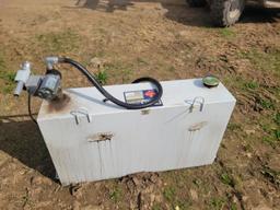 BETTERBUILT 75 GALLON FUEL TANK WITH ELECTRIC PUMP, FULL OF FUEL SN:BG00071