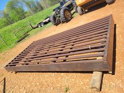 NEW 14'X7' CATTLE GUARD, 12" DEEP, 4 1/2" PIPE FRAME WITH 2 3/8" PIPE RUNNE