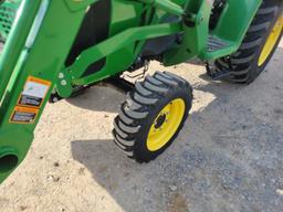 JOHN DEERE 3025E TRACTOR WITH JOHN DEERE 300 FRONT END LOADER AND BUCKET, R