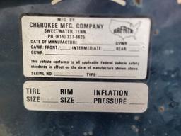 1984 CHEROKEE 18' X 7.5' GOOSENECK STOCK TRAILER, 1 CUT GATE, S: 1C91BBG29E