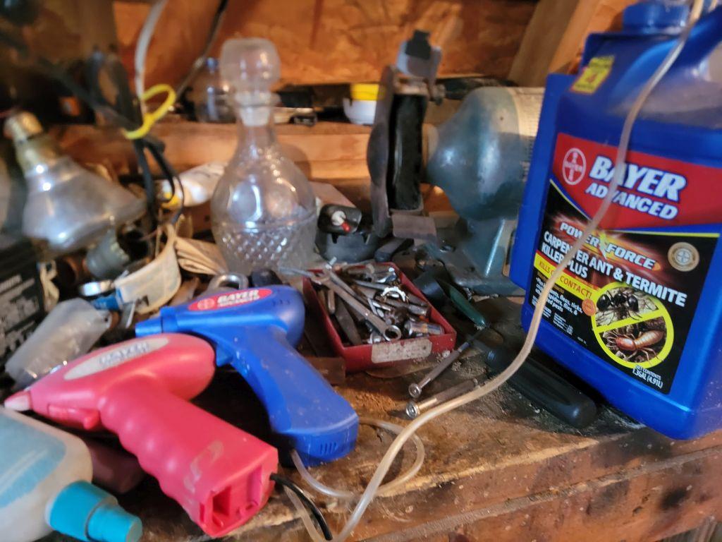 MISC. TOOL TABLE GRINDER (EVERYTHING ON THE WORKBENCH)