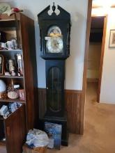 BLACK 76" STAND UP CLOCK WITH CHAINS