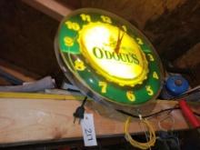 O'DOUL'S NON-ALCOHOLIC BREW LIGHT UP CLOCK- WORKING