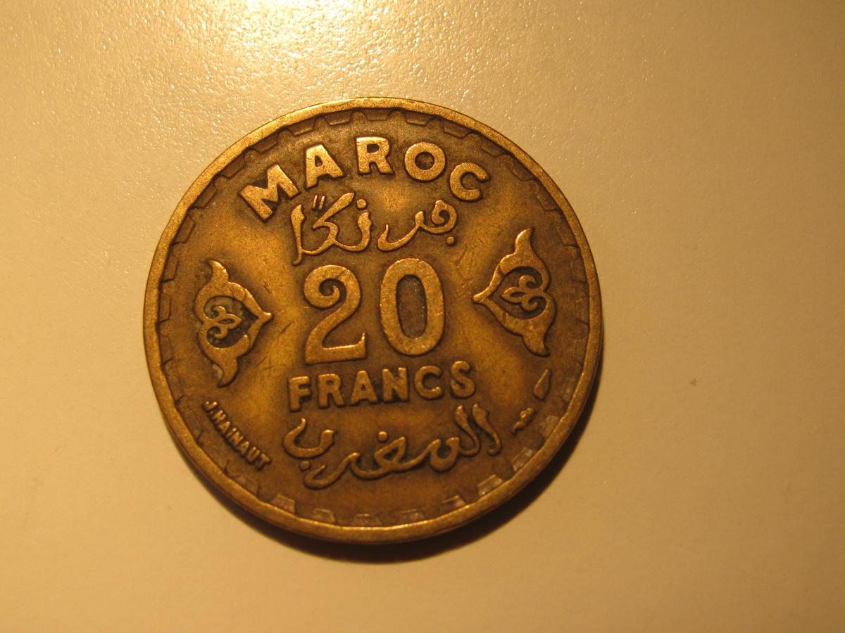 Foreign Coins: Morocco 20 Francs