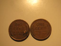 US Coins: 2x1921 Wheat Pennies