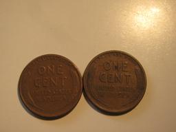 US Coins: 2x1929-S  Wheat Pennies