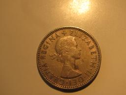 Foreign Coins: 1958 Great Britain 1 Shillings