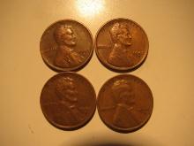 US Coins: WWII 4x1942-S  Wheat pennies
