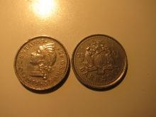 Foreign Coins: 1975 Dominican Republic 2.5 Gramos & Barbados 10 Cents