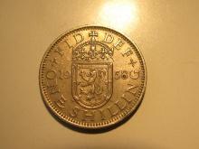Foreign Coins: 1958 Great Britain 1 Shillings