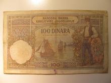 Foreign Currency: 1929 Yugoslavia 100 Dinara