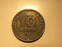 1943 (WWII) Netherlands 10 Cents