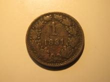 Foreign Coins: 1881 Austro / Hungary  1 Heller