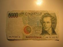Foreign Currency: Italy 5,000 Lire