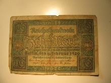 Foreign Currency: 1920 Germany 10 Mark