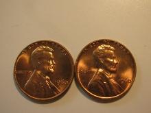US Coins: 2xBU/Clean 1960 pennies