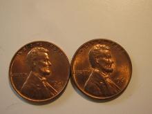 US Coins: 2xBU/Clean 1961 pennies
