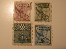 4 St. Pierre & Miquelon Unused  Stamp(s)
