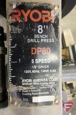 Ryobi 8in bench drill press on stand