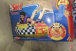 (2) Fold & Go boat bumpers, SportStuff ZipSki 44in towable water craft, and other