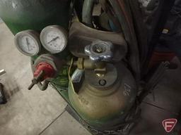 Oxy/Acetylene torch kit: cart, tanks, regulators, hoses, Smith cutting torch,