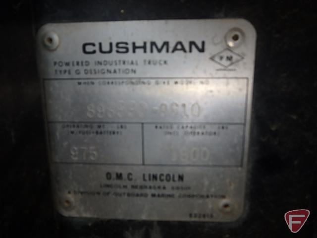 Cushman truckster model 898530-8610 VIN 1CUNH2222GL006934