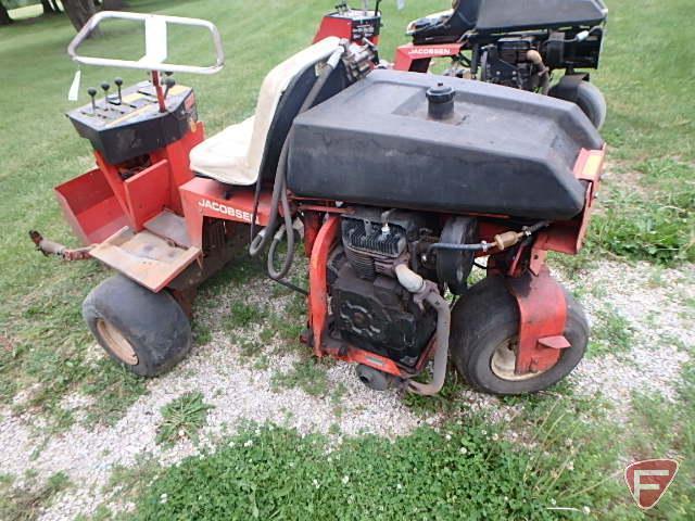 Jacobsen Greens King IV greens mower, sn 622217609, 5913.0 hours showing, missing parts