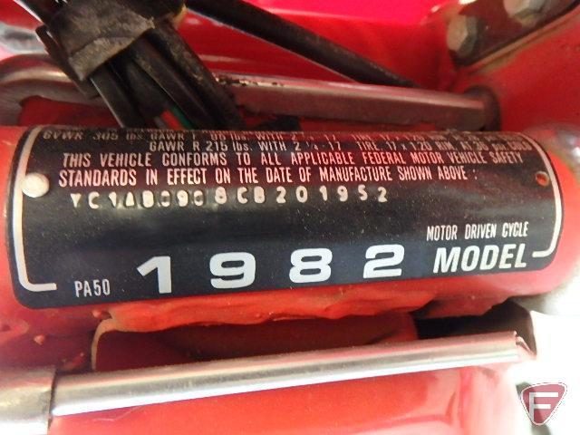 1982 Honda PA50 Moped, VIN # yc1ab0908cb201952