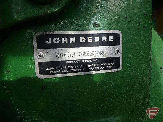 1981 John Deere 4640 tractor, 8582 hours showing, CHA, quad range, 1000 pto, quick hitch, dual