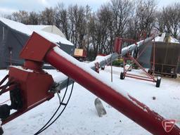 Peck 10"x66' pto auger elevator with double auger swing hopper