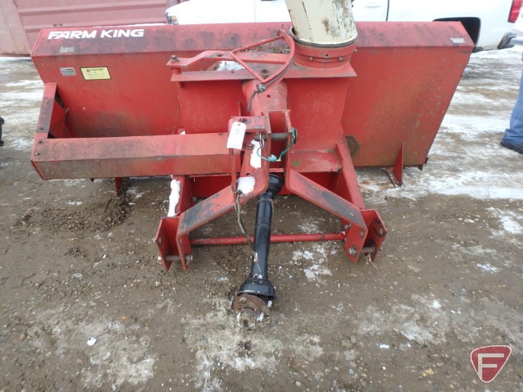 Farm King 9600 8' 3pt double auger 2 stage snow blower attachment, 540pto, sn 9044265
