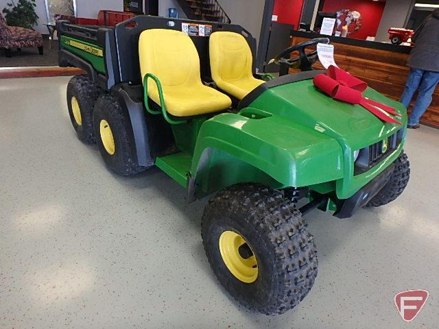 2012 John Deere TH 6x4 Gator utility vehicle with power dump box, 164 hrs showing, new battery