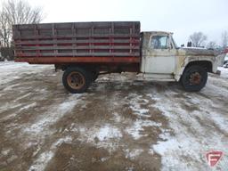 1964 Ford 600 Single Axle Grain Truck with 15' Wood Box and Hoist, VIN # F60DP450211
