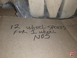 (12) wood wheel spokes for (1) wheel, NOS