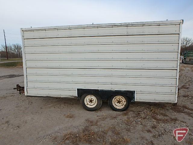 Homemade dual axle enclosed trailer with power winch and remote cables
