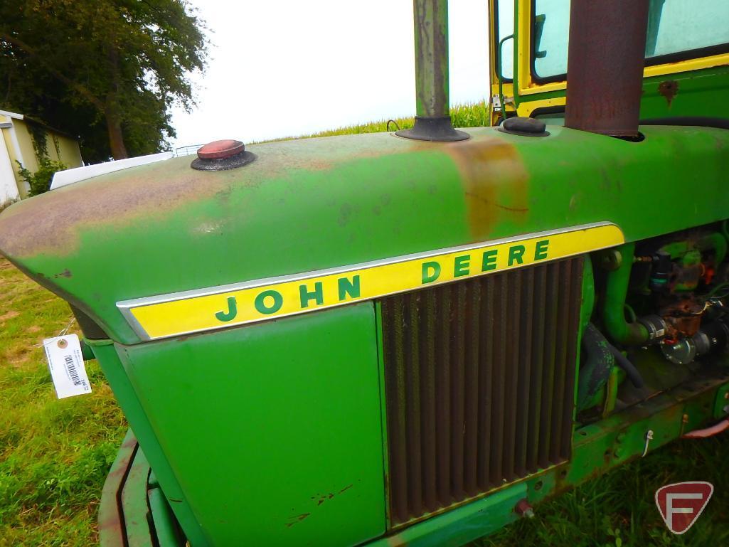JD/John Deere 3020 gas tractor, 4117 hrs showing, sn 115677 with Hiniker 1300 cab