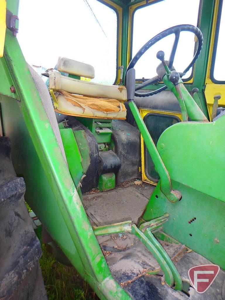 JD/John Deere 3020 gas tractor, 4117 hrs showing, sn 115677 with Hiniker 1300 cab