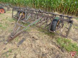 JD/John Deere CC-A spring tooth field cultivator on rubber, 11' path