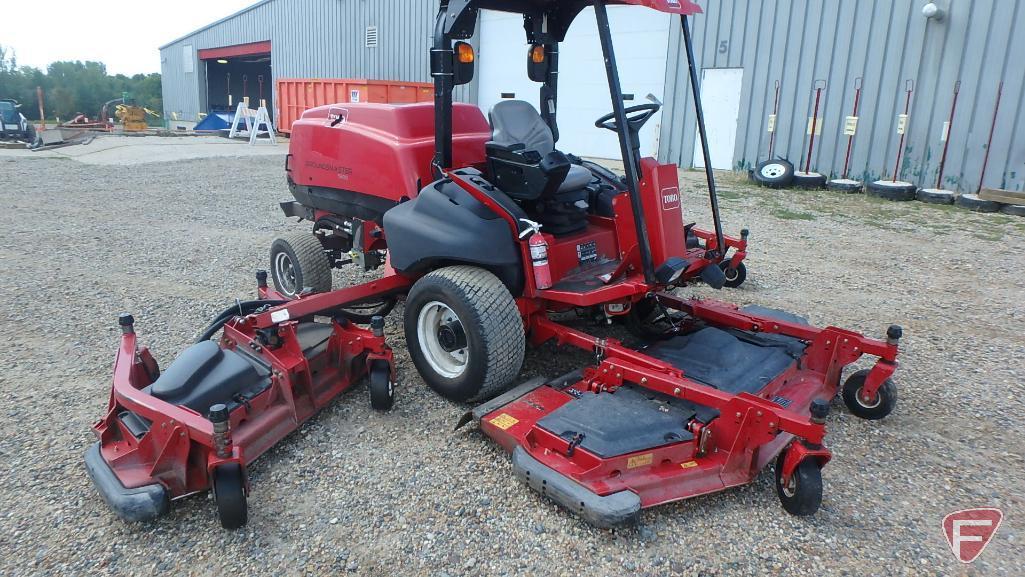 2013 Toro GM5900D 16' diesel wide area rotary mower, with ROPS, roof, lights, 4,099 hrs showing
