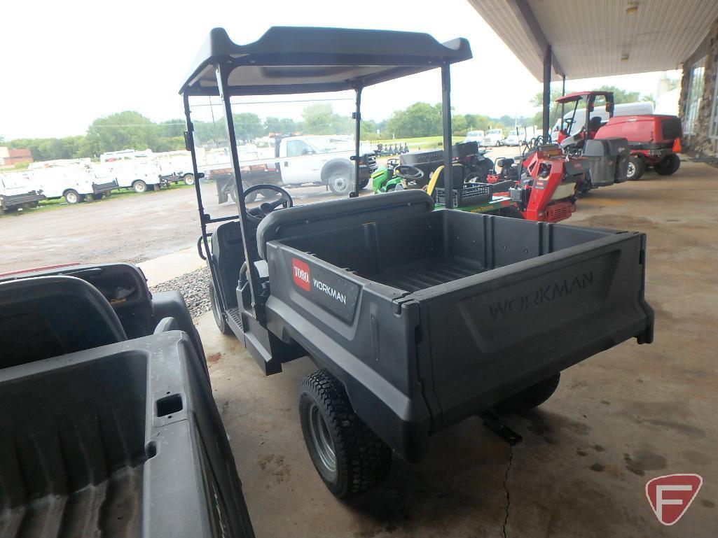 Toro Workman GTX electric utility vehicle, model 07043, 1.25" hitch and receiver & hitch, 189 hrs