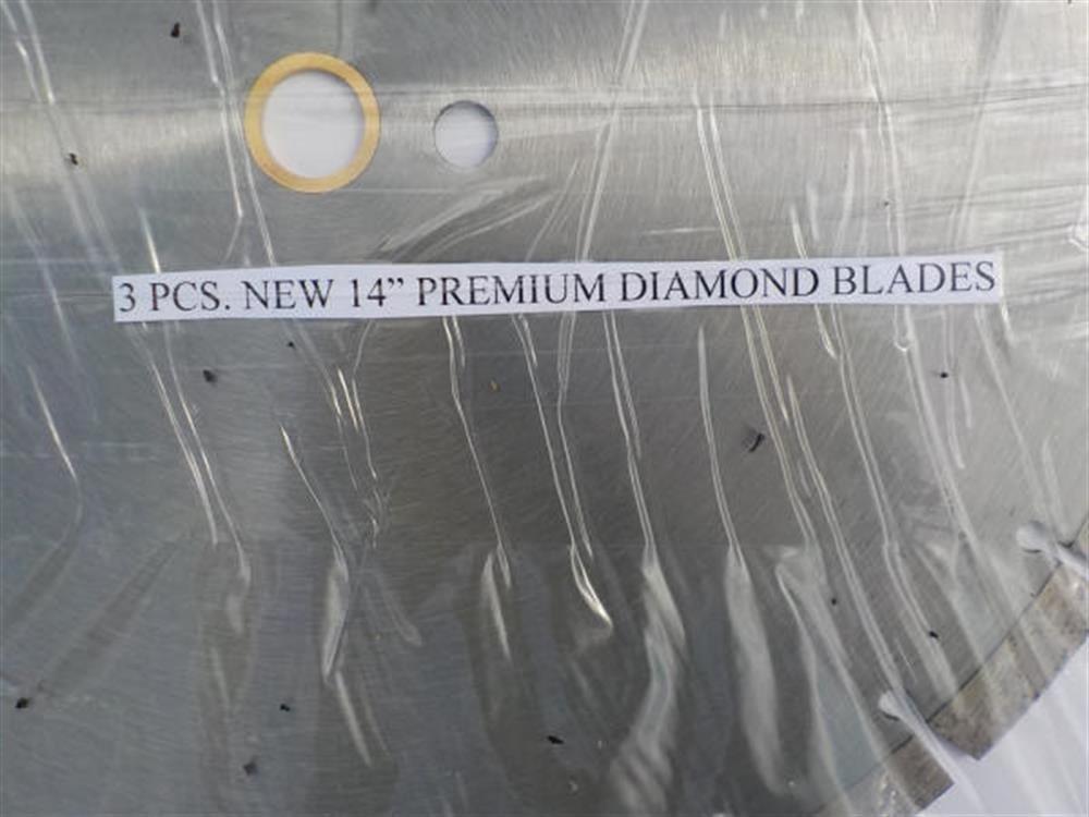 3 Pc 14'' Premium Diamond Blades Serial: 4760-15A