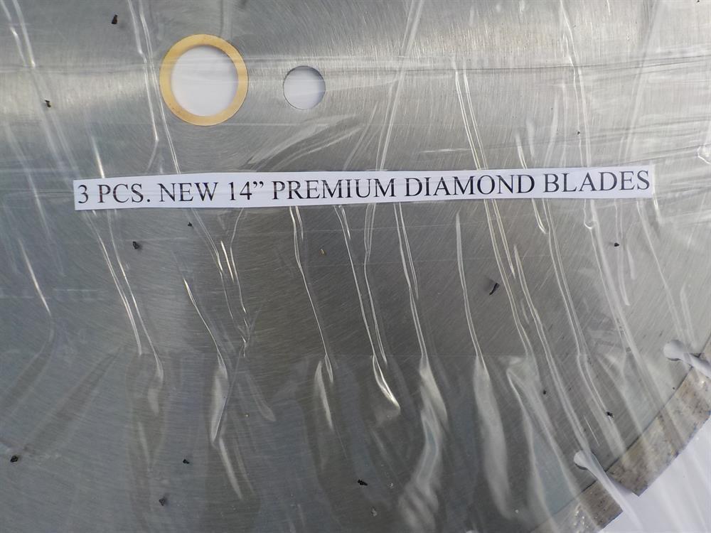 3 Piece 14" Premium Diamond Blades, Serial: 4760-16