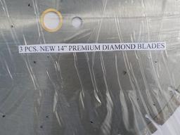 3 Piece 14" Premium Diamond Blades, Serial: 4760-17