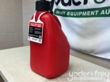 Unused 5 Gal Liquid Utility Jug- Red